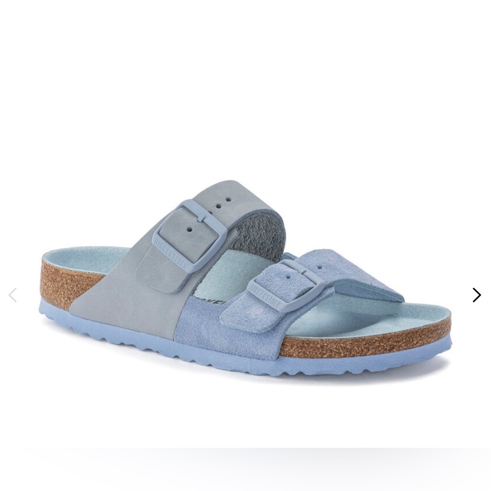 Birkenstock Arizona Split Nubuck/Suede Leather Dusty Blue